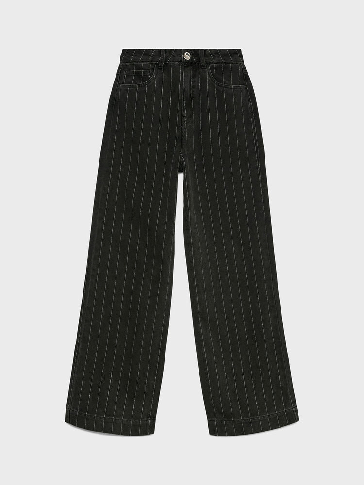 Γυναικείο παντελόνι τζιν ρίγες VMKATHY HR WIDE LUREX DNM JEANS 10336707 | 10336707