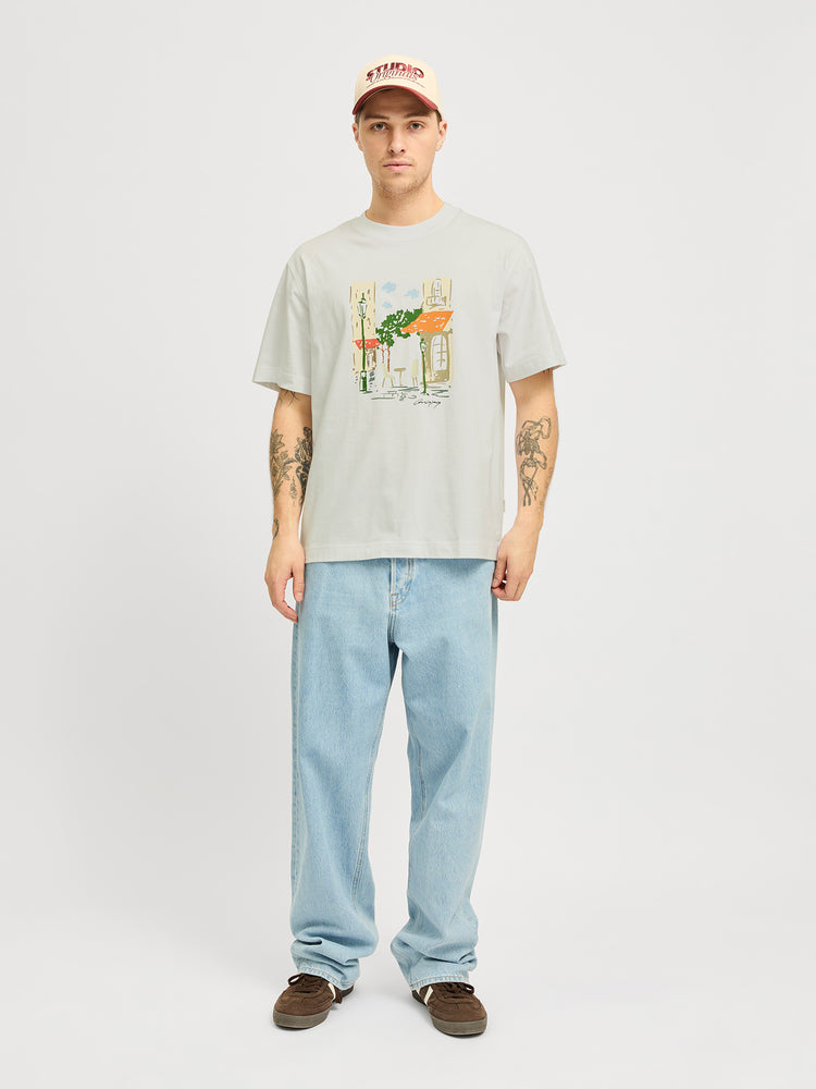 Ανδρικό t-shirt JORMANCHESTER SKETCH TEE SS CREW NECK 12273549 | 12273549