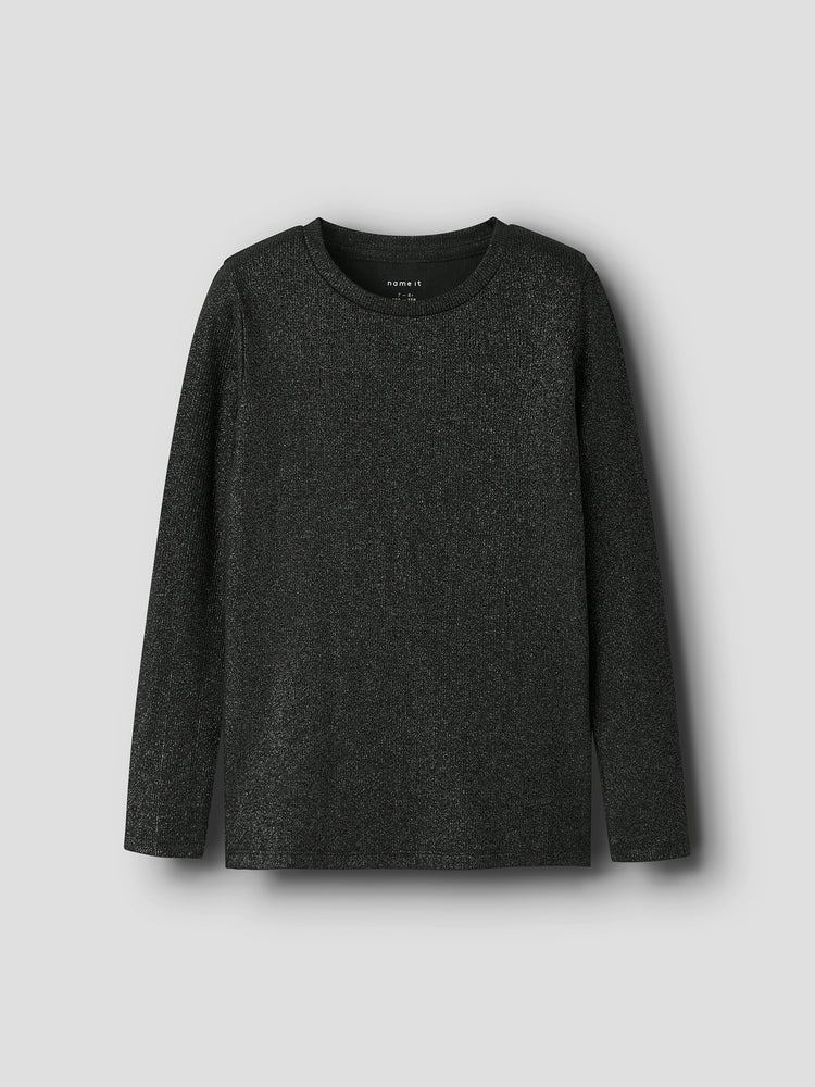 Εφηβική μπλούζα με γκλίτερ NKFRIBEA LS SLIM TOP | 13249953