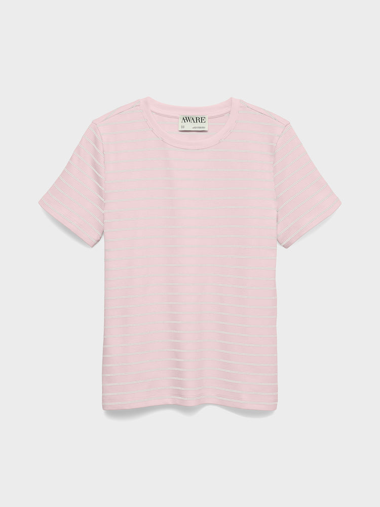 Γυναικείο t-shirt λευκή ρίγα AWAVANI SS O-NECK T-SHIRT 10342731 | 10342731