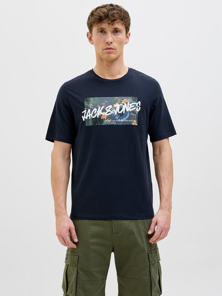 Ανδρικό t-shirt JJHAWAII SHAPE TEE SS CREW NECK 12269324 | 12269324