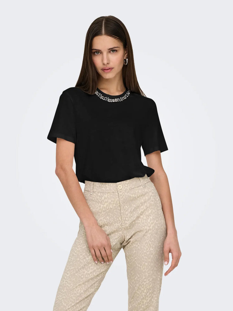 Γυναικείο t-shirt ONLPARKER S/S O-NECK BLING TOP BOX 15343568 | 15343568