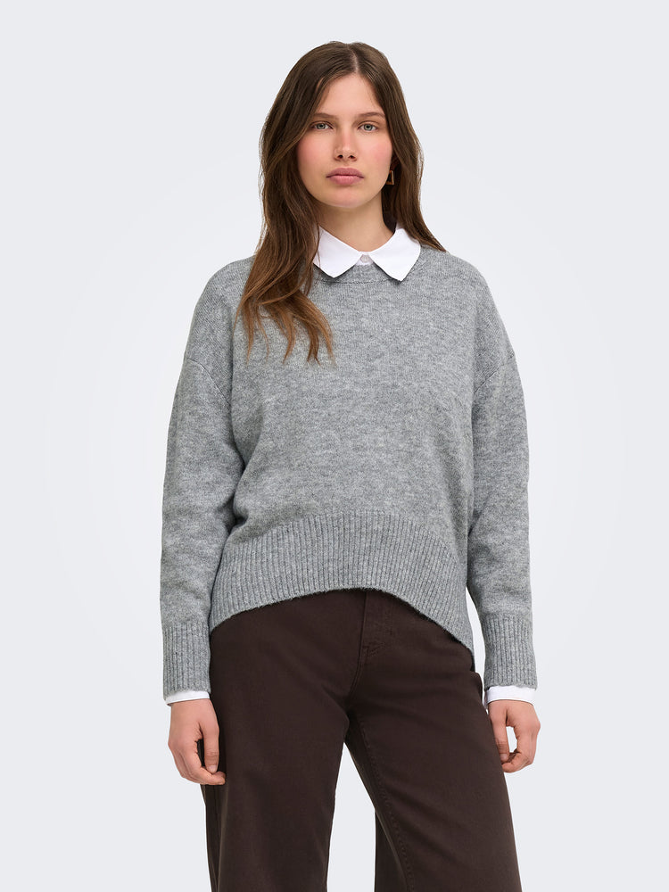Γυναικεία μπλούζα ONLALIVIA LS HIGH-LOW O-NECK NOOS KNT 15383977 | 15383977