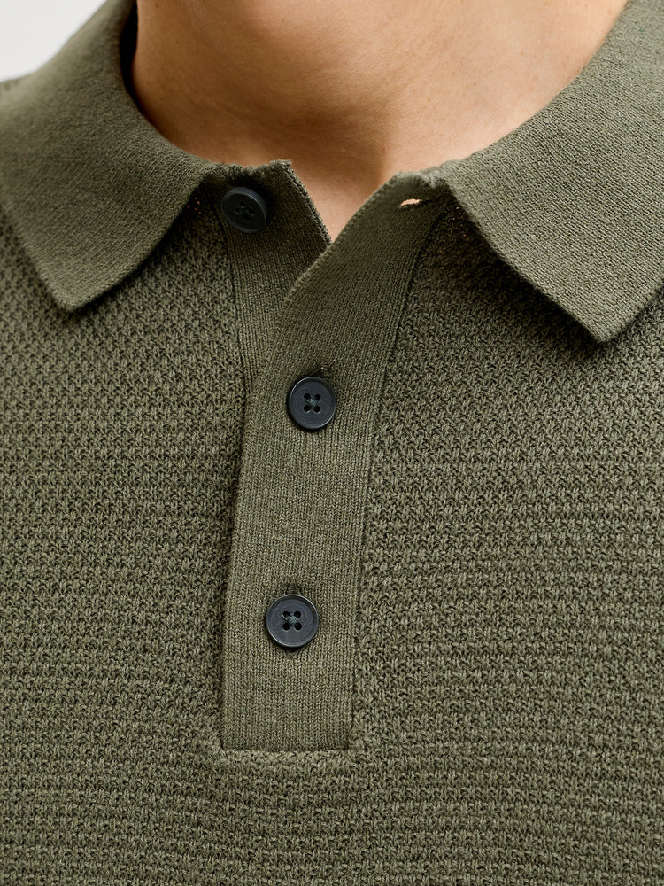 Ανδρικό polo πλεκτό JJEGEORGE KNIT POLO SS SN 12268281 | 12268281