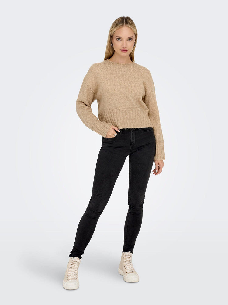 Γυναικεία μπλούζα πλεκτή ONLALLIE LIFE LS ONECK KNT 15294484 | 15294484