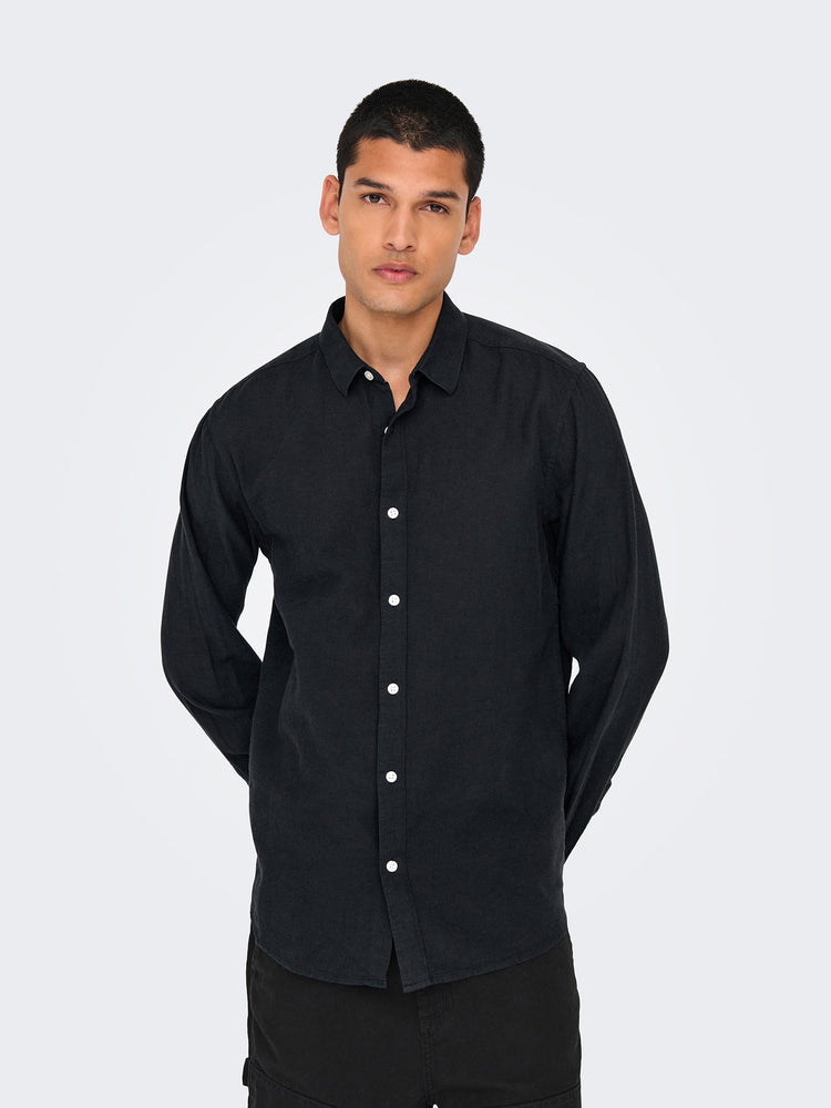 Ανδρικό πουκάμισο ONSCAIDEN LIFE LS SOLID LINEN BLEND NOOS 22012321 | 22012321