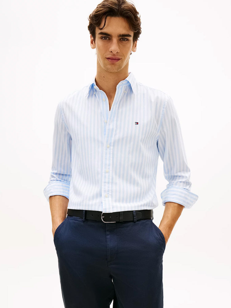 Ανδρικό πουκάμισο ριγέ FLEX POPLIN CLASSIC STP RF SHIRT MW0MW424400A4 | MW0MW424400A4