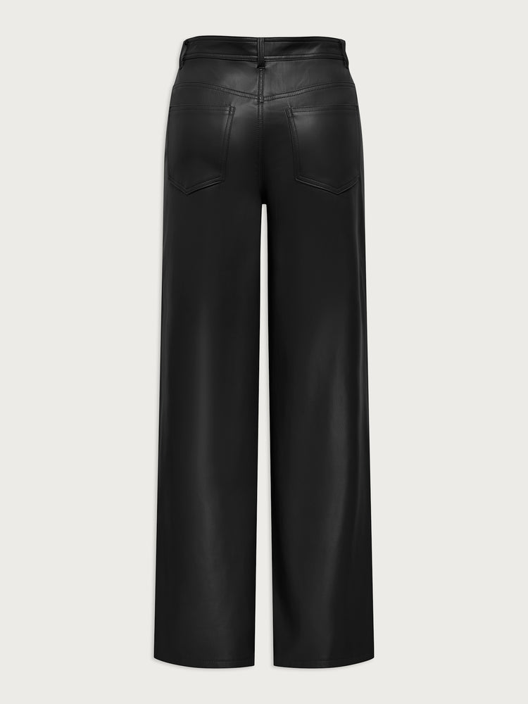 Γυναικείο παντελόνι δερματίνη ONLSMOOTH HW FAUX LEATH WIDE PANT 15376854 | 15376854