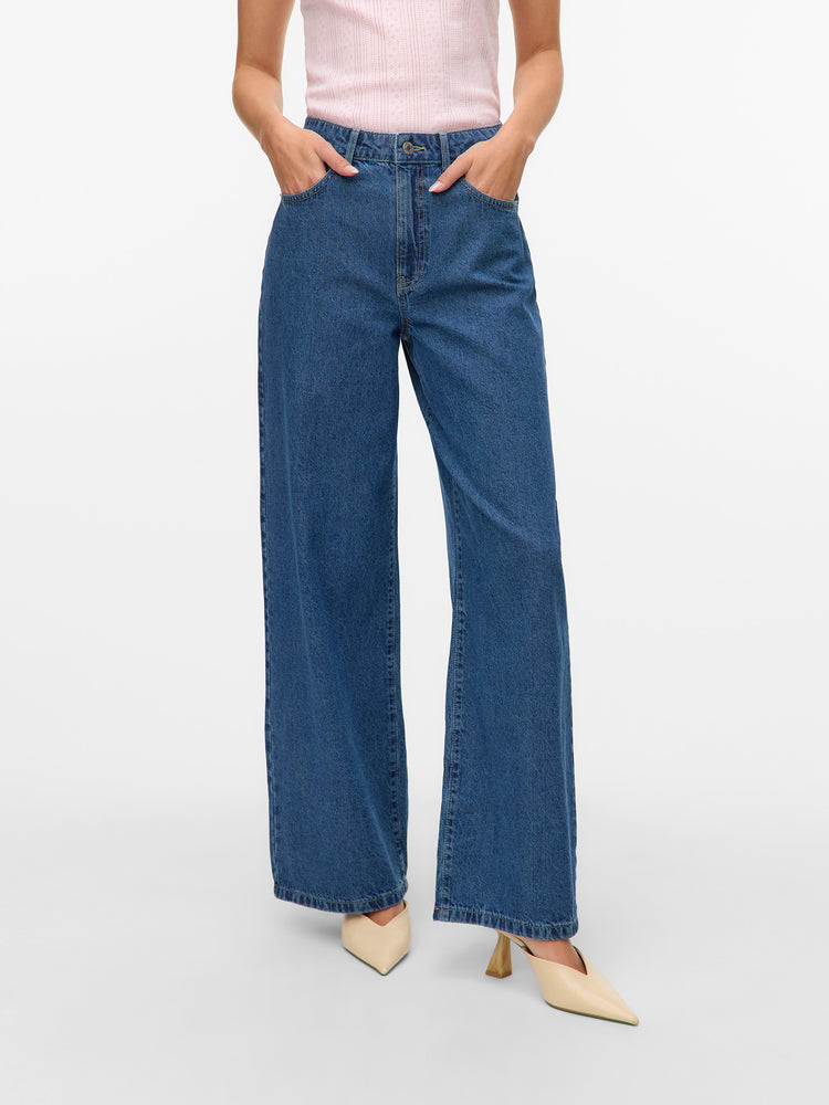 Γυναικείο παντελόνι τζιν medium blue VMKIRSA IDA HR WIDE JEANS MIX 10335361 | 10335361