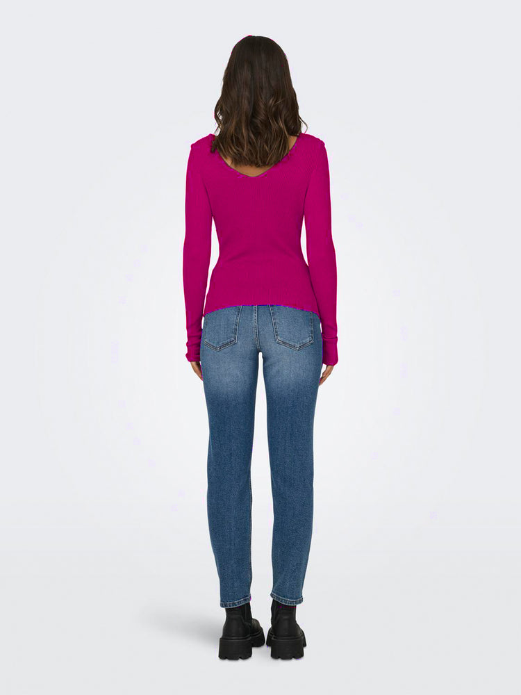 Γυναικεία μπλούζα ONLJULIE LIFE LS V-NECK KNT 15302350 | 15302350