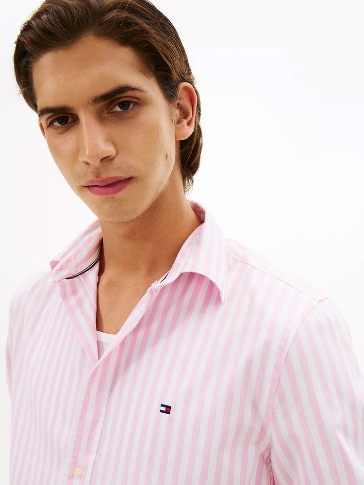 Ανδρικό πουκάμισο ριγέ FLEX POPLIN CLASSIC STP RF SHIRT MW0MW424400D1 | MW0MW424400D1
