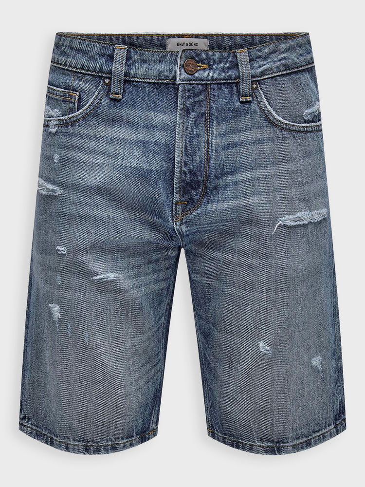 Ανδρική βερμούδα τζιν ONSAVI MID. BLUE BREAKS 4813 SHORTS 22024813 | 22024813