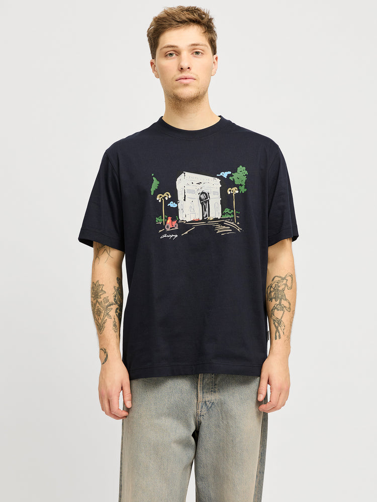 Ανδρικό t-shirt JORMANCHESTER SKETCH TEE SS CREW NECK 12273549 | 12273549