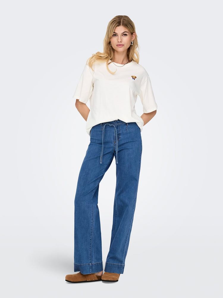 Γυναικείο παντελόνι τζιν medium blue ONLJUICY-WAUW HW WIDE BELT DNM BOX 15357961 | 15357961