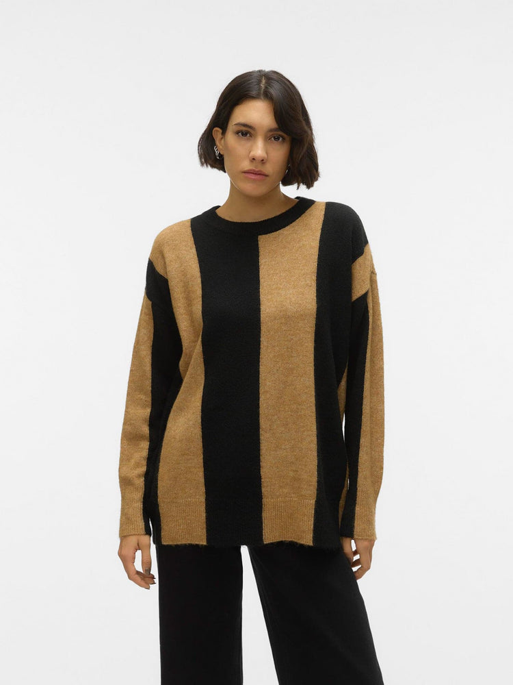 Γυναικεία μπλούζα πλεκτή VMFILUCASTRIPE LS LONG O-NCK PULL.GA LCS 10309913 | 10309913