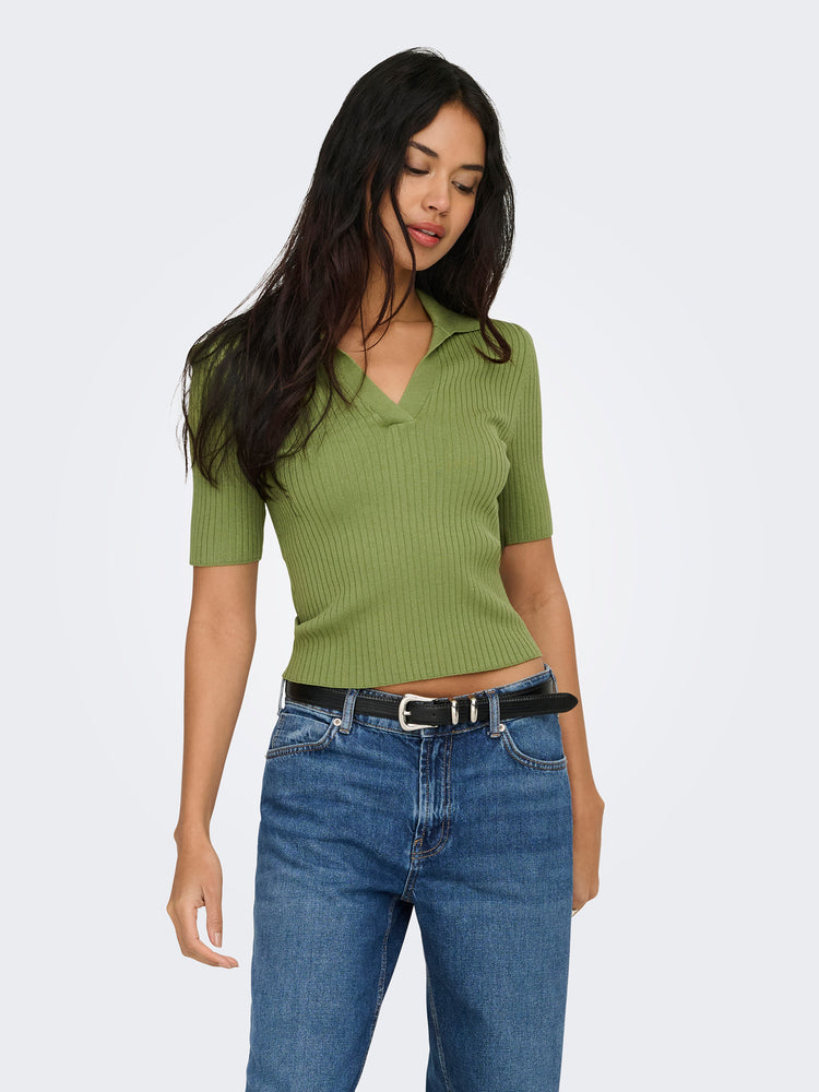 Γυναικεία μπλούζα πλεκτή ONLKAYA SS POLO SOLID OS NCA KNT 15382182 | 15382182