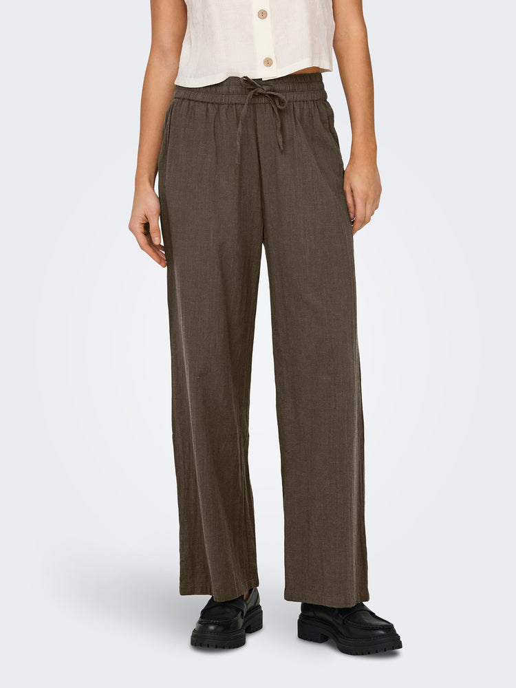 Γυναικείο παντελόνι chocolate martini ONLTIZANA COTTON LOOSE PANTS WVN NOOS 15319090 | 15319090