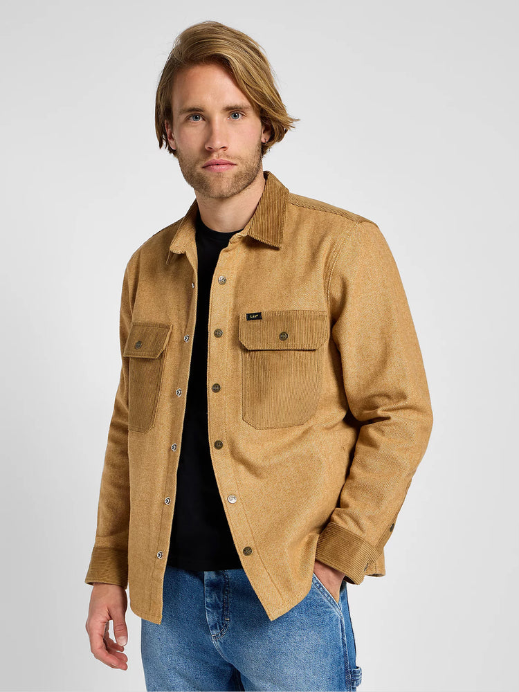 Ανδρικό τζάκετ mixed fabric shirt glazed ginger 112355502 | 112355502
