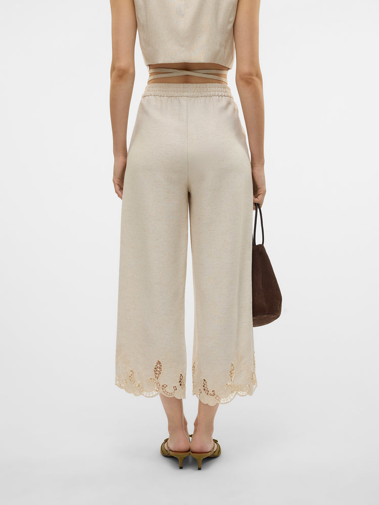 Γυναικεία ζιπ κιλότ VMSOFFIE MW EMBROIDERY CULOTTE PANTS 10324709 | 10324709