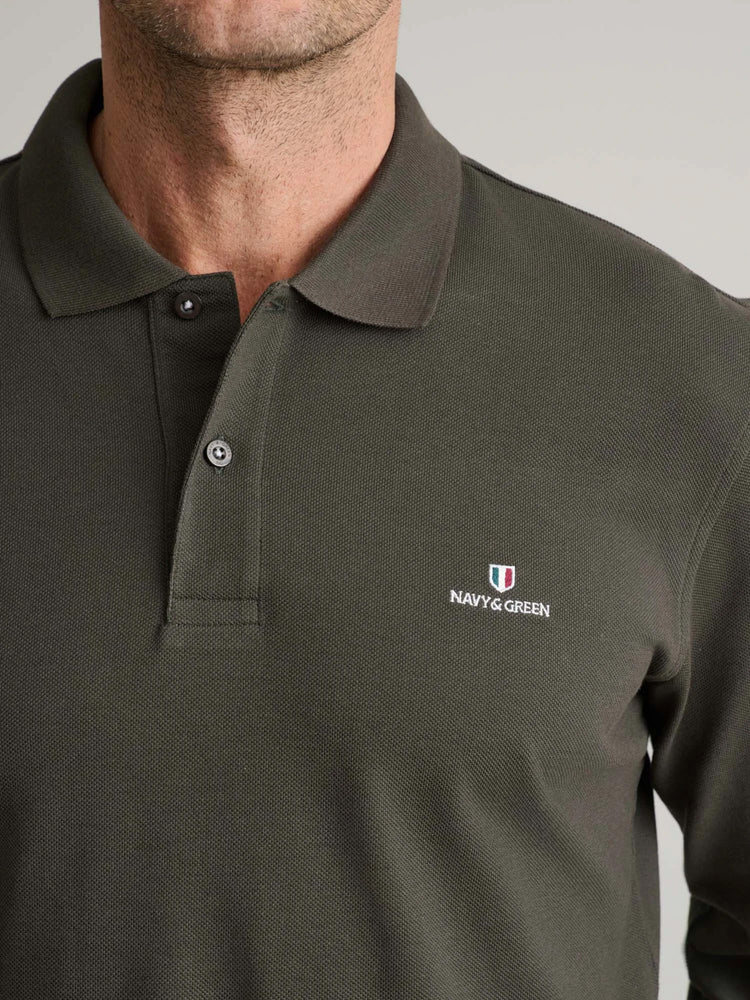 Ανδρικό polo moss brown 24GE.500.9 | 24GE.500.9