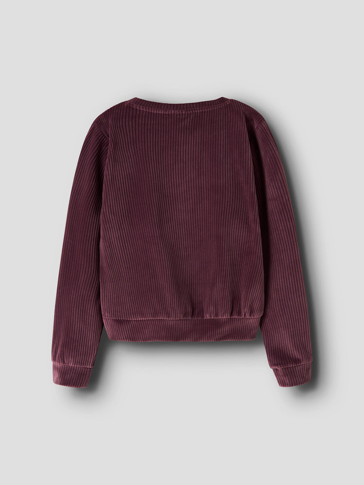Εφηβική μπλούζα βελούδο NKFVELOA LS VELVET SHORT TOP 13235119 | 13235119