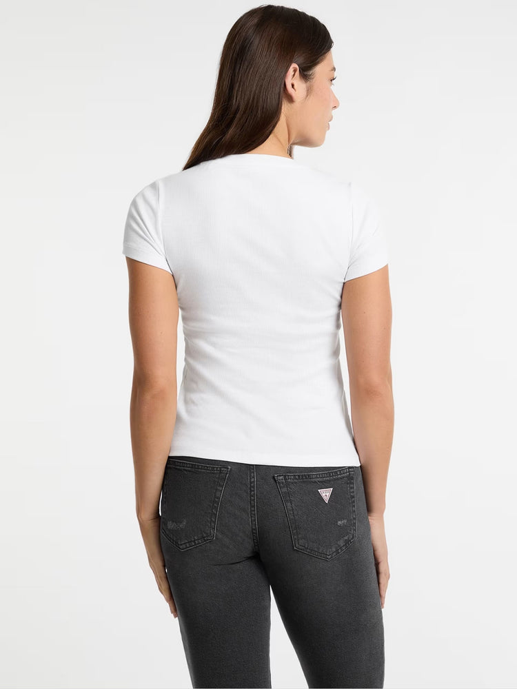 Γυναικείο t-shirt ριπ embro slim - organic cotton gunnar rib W5GP62KA0H1G011 | W5GP62KA0H1G011