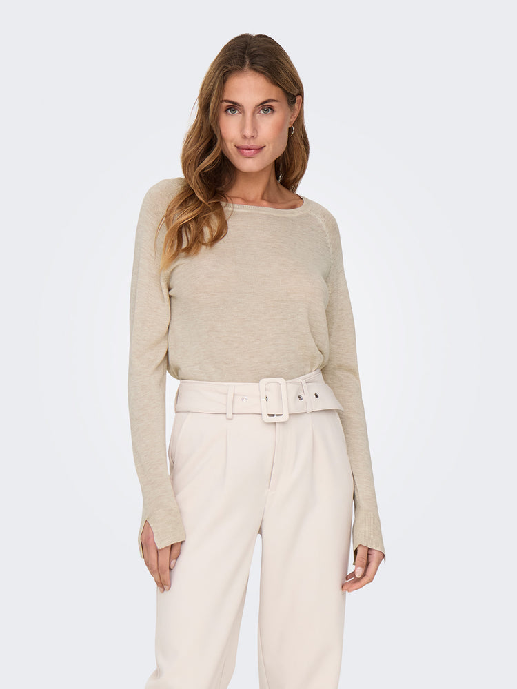 Γυναικεία μπλούζα ψιλή πλέξη ONLVIENNA LS O-NECK KNT 15339542 | 15339542