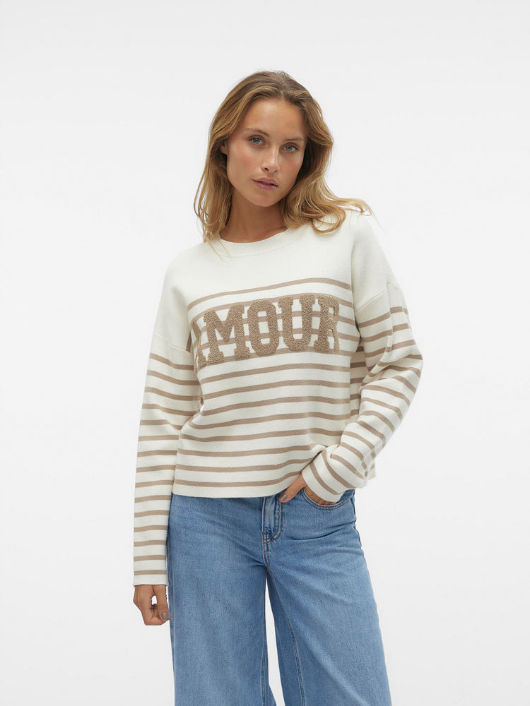 Γυναικεία μπλούζα πλεκτή VMARIA PARIS LS O-NECK PULLOVER 10304256 | 10304256