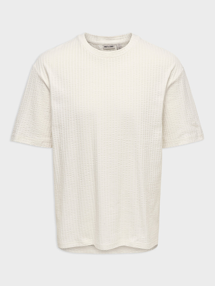 Ανδρικό t-shirt ONSAUSTIN BOXY SS SEERSUCKER TEE 22038188 | 22038188