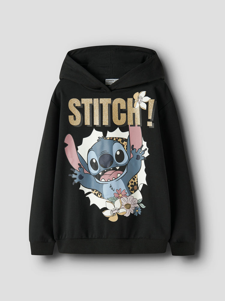 Εφηβική μπλούζα φούτερ  NKFJYNDA STITCH NREG SWE WH BRU NOOS 13257889 | 13257889