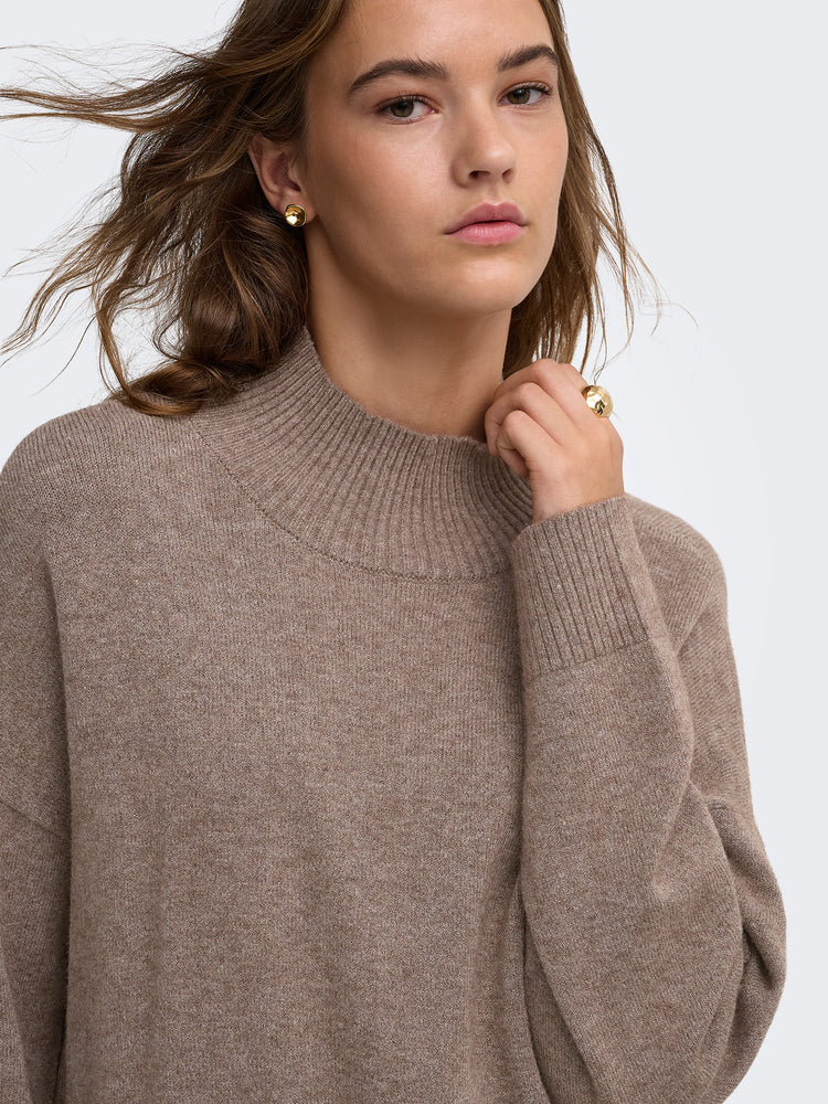 Γυναικεία μπλούζα ζιβάγκο ONLMARY LS HIGH NECK SLIT KNT NOOS 15379251 | 15379251