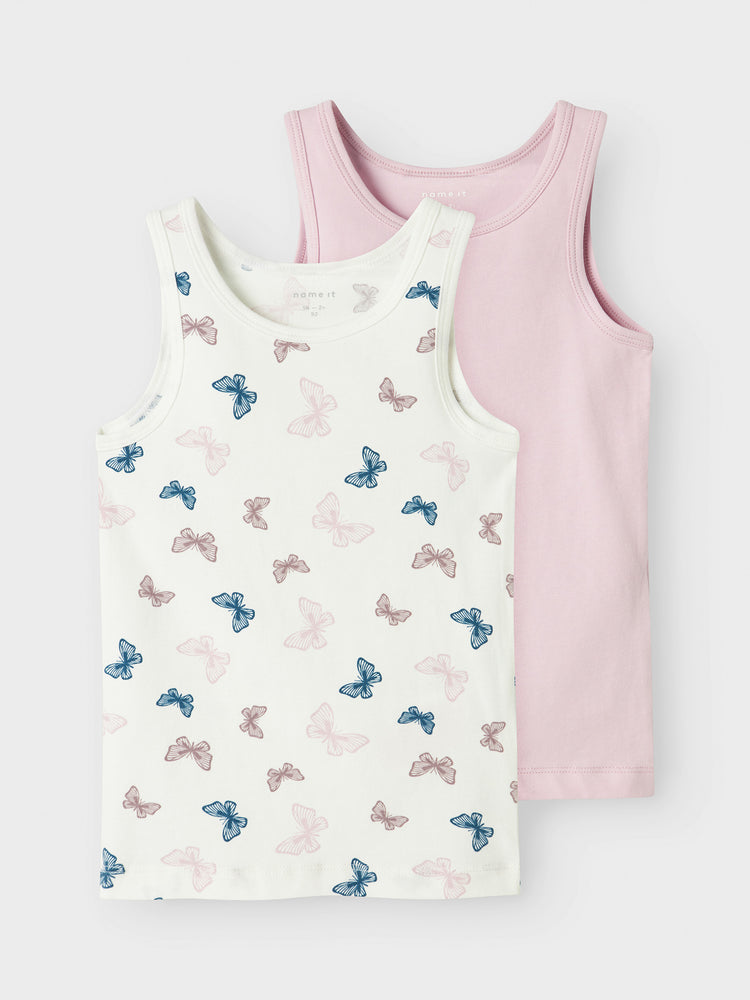 Παιδικά φανελάκια σετ 2 τεμ NMFTANK TOP 2P JET STREAM BUTTERFLY NOOS 13241971 | 13241971