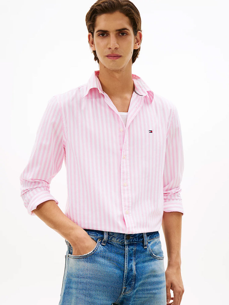 Ανδρικό πουκάμισο ριγέ FLEX POPLIN CLASSIC STP RF SHIRT MW0MW424400D1 | MW0MW424400D1
