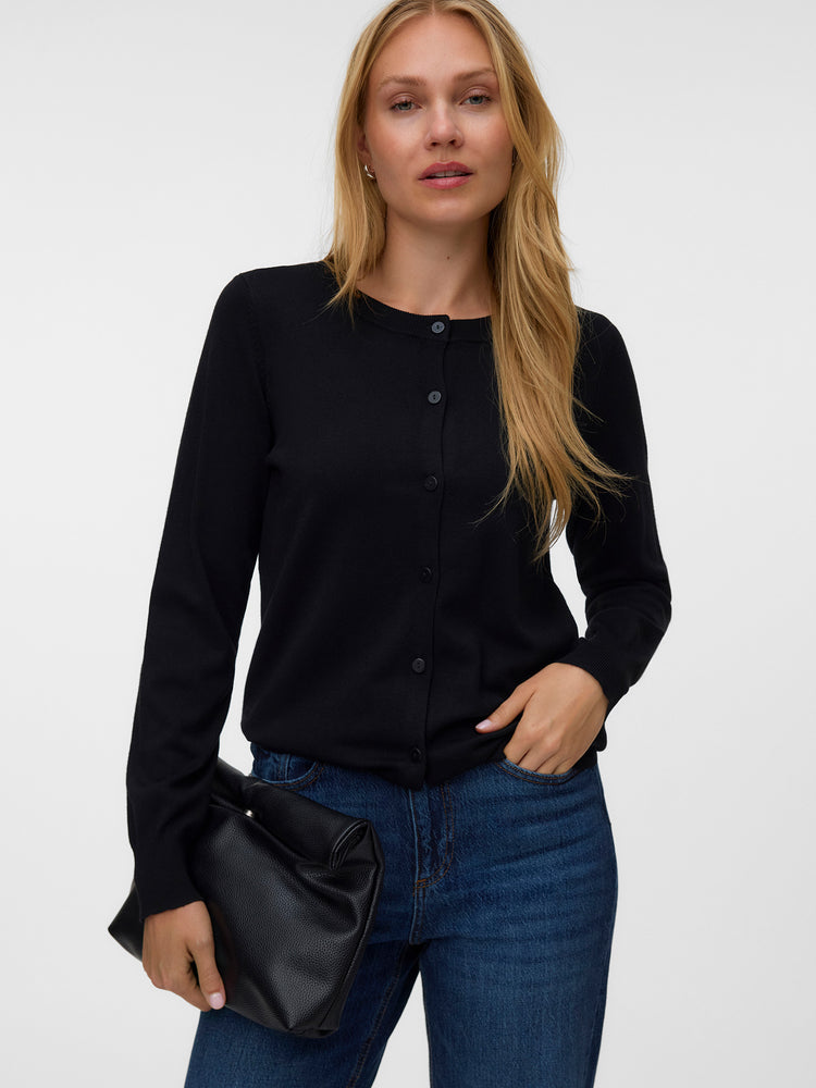 Γυναικεία ζακέτα ψιλή πλέξη VMSILJE LS O-NECK CARDIGAN NOOS 10346655 | 10346655