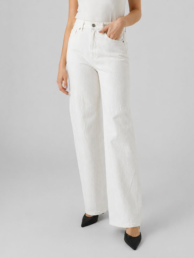 Γυναικείο παντελόνι τζιν με φθορές VMTESSA WIDE STRIPE DENIM 10348459 | 10348459