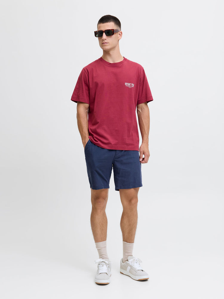 Ανδρική βερμούδα chinos navy blazer JPSTACE SUMMER LINEN BLEND SHORT REG 12248627 | 12248627
