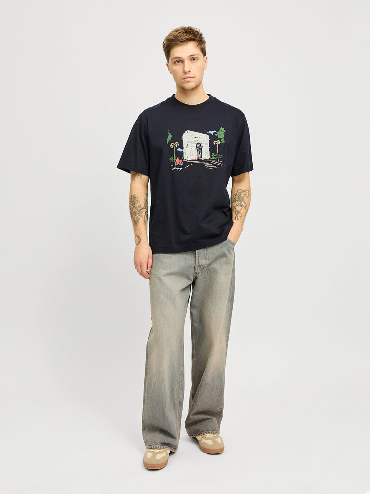 Ανδρικό t-shirt JORMANCHESTER SKETCH TEE SS CREW NECK 12273549 | 12273549