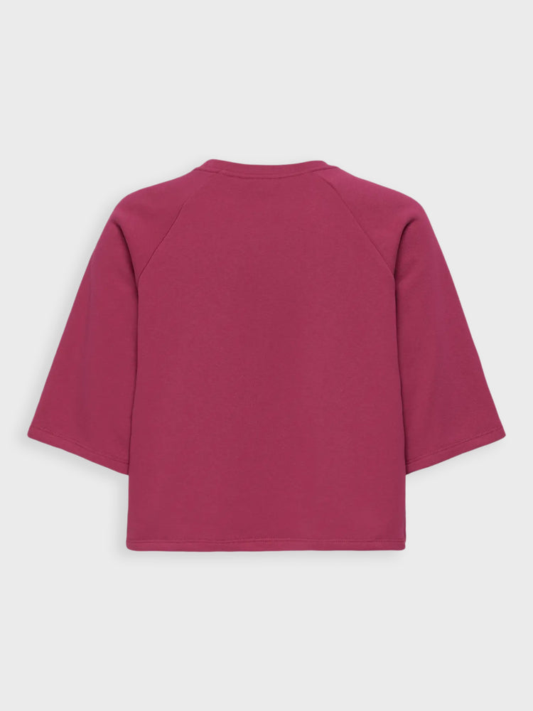 Γυναικεία μπλούζα φούτερ crop ONLCORA S/S PRINT O-NECK 15347037 | 15347037