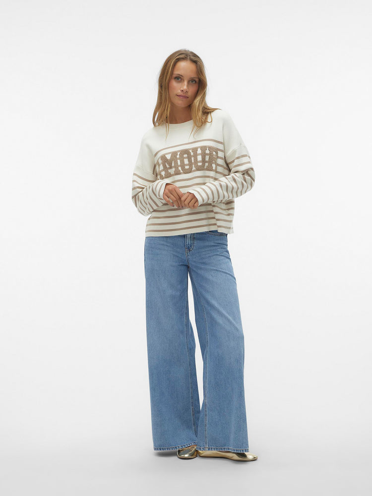 Γυναικεία μπλούζα πλεκτή VMARIA PARIS LS O-NECK PULLOVER 10304256 | 10304256