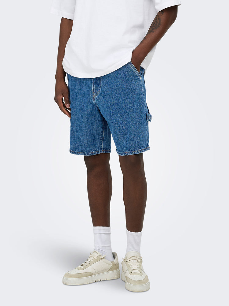 Ανδρική βερμούδα τζιν ONSFADE CARP. MB 8239 DOT DNM SHORTS 22038239 | 22038239