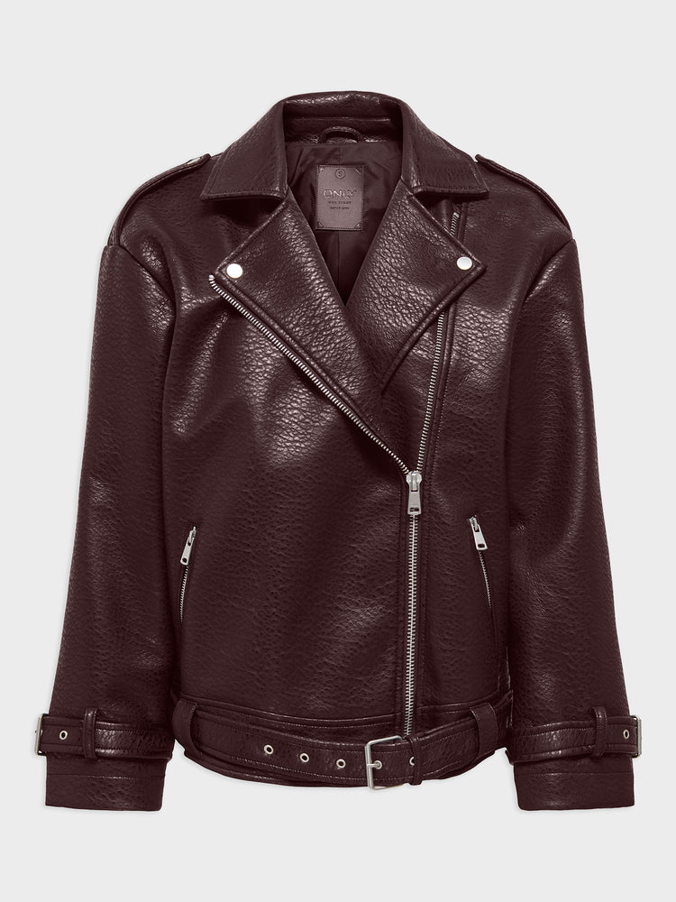 Γυναικείο τζάκετ ONLSOFT FAUX LEATHER OVS. BIKER 15374106 | 15374106