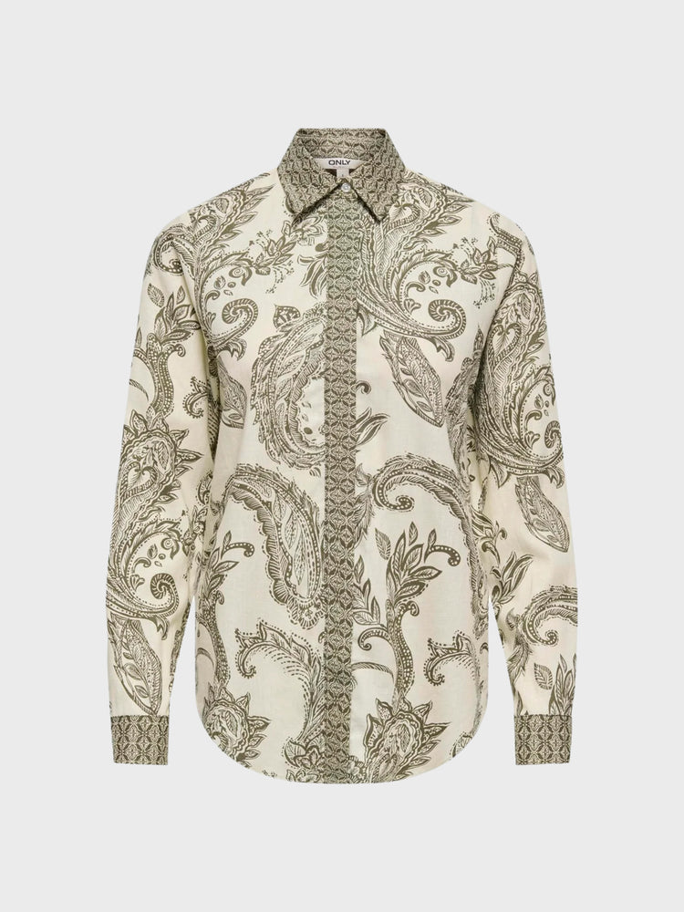 Γυναικείο πουκάμισο εμπριμέ ONLLEYA L/S PAISLEY SHIRT 15373648 | 15373648