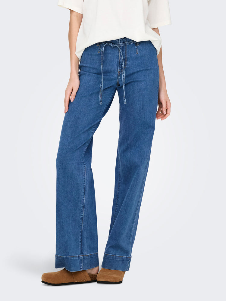 Γυναικείο παντελόνι τζιν medium blue ONLJUICY-WAUW HW WIDE BELT DNM BOX 15357961 | 15357961