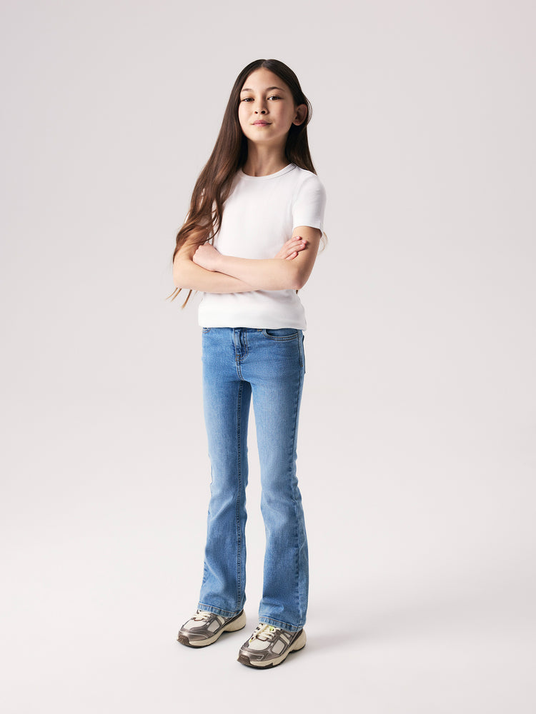 Εφηβικό παντελόνι τζιν Medium Blue NKFPOLLY BOOTCUT JEANS 13257850 | 13257850