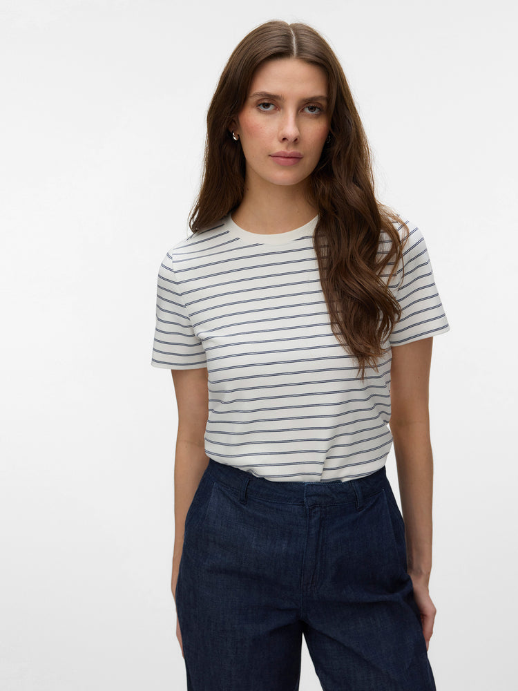 Γυναικείο t-shirt μπλε ρίγα AWAVANI SS O-NECK T-SHIRT 10342731 | 10342731
