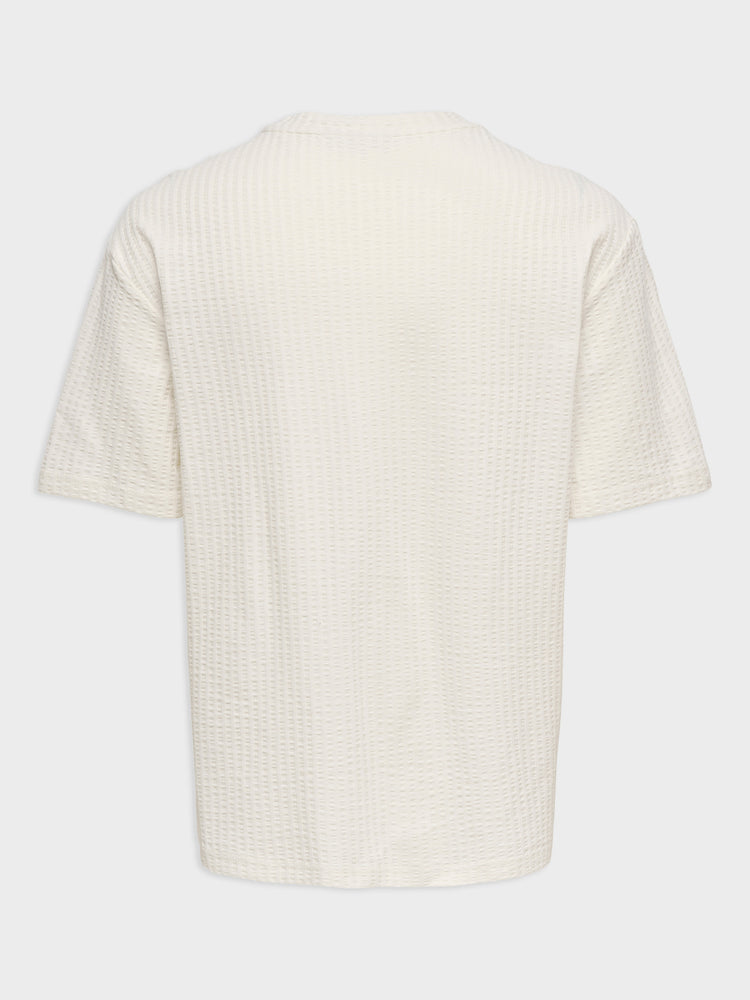 Ανδρικό t-shirt ONSAUSTIN BOXY SS SEERSUCKER TEE 22038188 | 22038188