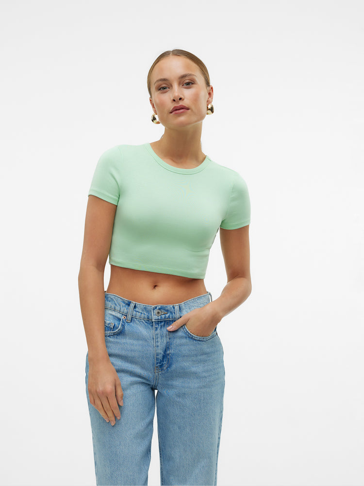 Γυναικεία μπλούζα crop SNMARYON SS O-NECK TOP JRS 10328920 | 10328920