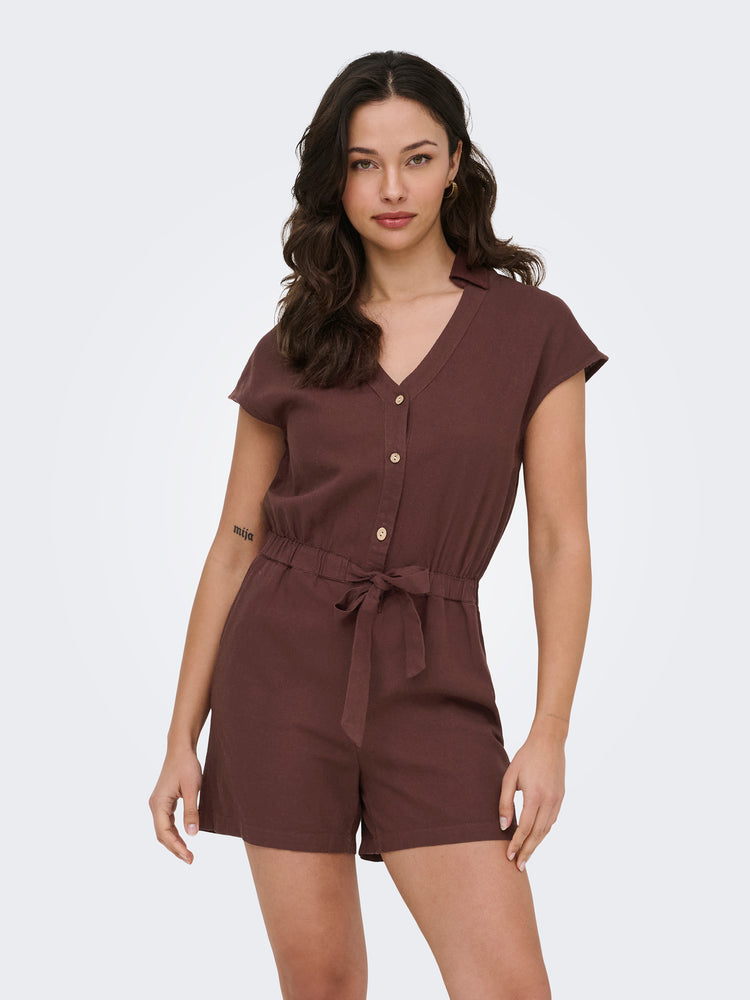 Γυναικείο ολόσωμο σορτς ONLGOA SL LINEN BL PLAYSUIT 15363708 | 15363708