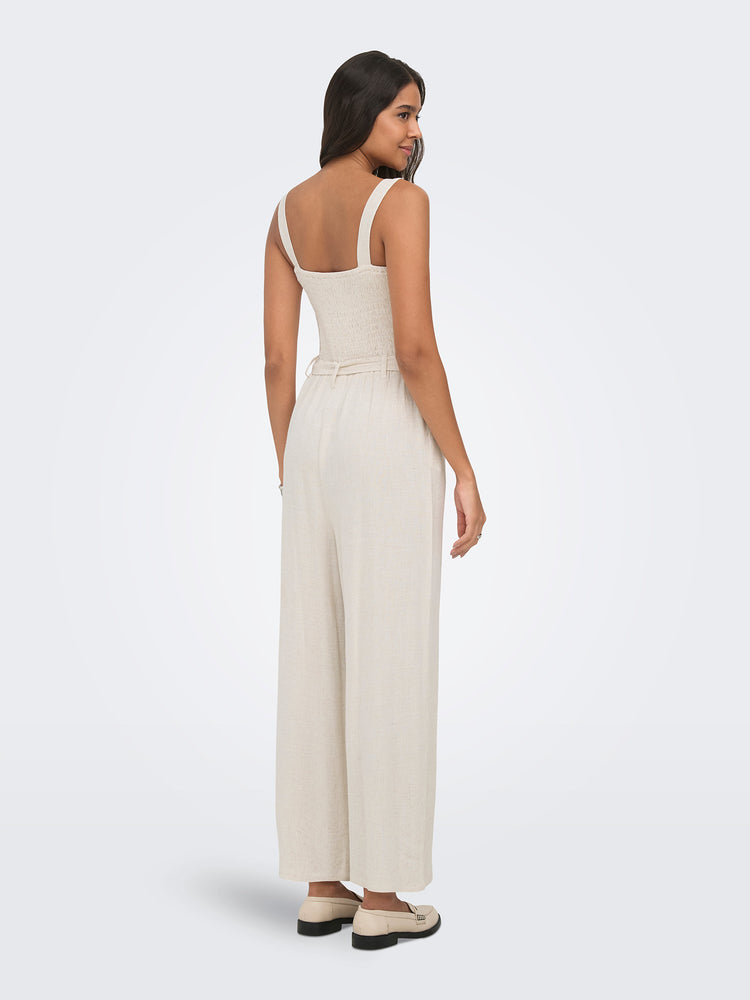 Γυναικεία ολόσωμη φόρμα μελανζέ ONLSIESTA LINEN BL BELT JUMPSUIT 15370393 | 15370393