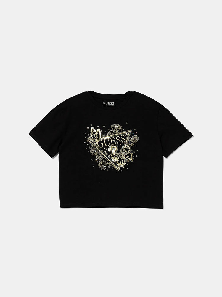 Εφηβική μπλούζα crop J5YI35K6YW4JBLK | J5YI35K6YW4JBLK